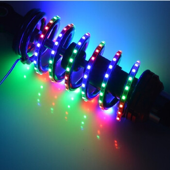 灯 摩托车彩灯爆闪 电动车鬼火改装配件12v灯饰灯条彩灯带爆闪灯led