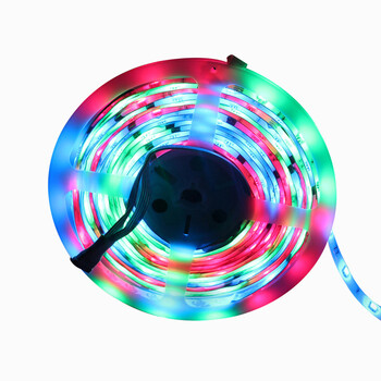 创华星led5050遥控变色 滴胶防水灯带七彩灯条 彩色灯带 七彩RGB 60灯滴胶 1米安全灯带