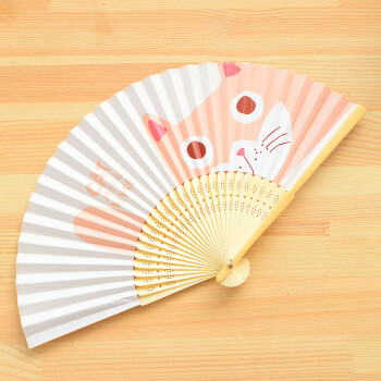 可爱日式卡通迷你折扇折纸扇面男女式日用折叠小扇子