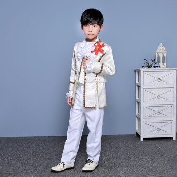 deciuhlae 儿童古装欧式宫廷礼服套装皇家王子礼仪服男童萨克斯表演出