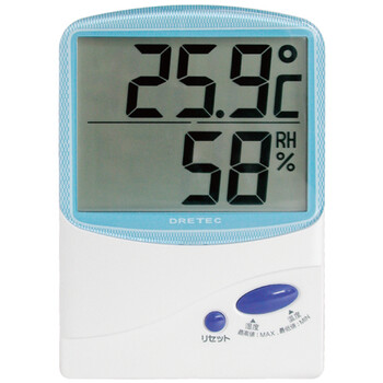 
                                        多利科（dretec）电子温湿度计 家用室内温度计 高精度进口湿度计O-206 蓝色                