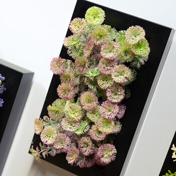 艺贝子仿真植物壁饰挂件客厅立体墙饰花艺壁饰 YBZ-HUA001 夏绿米兰