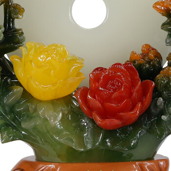 百福臻 平安扣摆件工艺品 家居客厅装饰品摆设 四季平安-夜光扣
