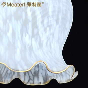 蒙特丽 玄关走廊过道壁灯9055B-2B 欧式田园仿云石花朵状灯具(B)