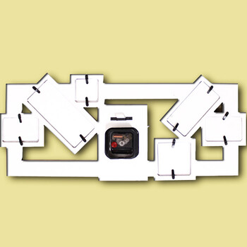 久久达创意时尚客厅铁艺相框挂钟新款超静音钟表挂饰W9049 白色