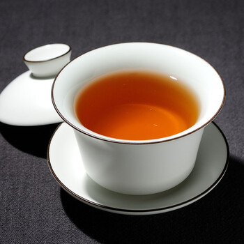 
                                                            品道家居 白盖碗陶瓷茶碗手工盖碗茶杯 功夫茶具三才碗                