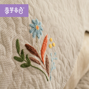 香芋谷色 沙发巾套装欧式高档沙发巾通用布艺沙发半盖布美式乡村沙发靠背巾 银灰色 150cm*72cm大双人沙发巾