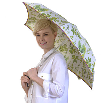 
                                        happyrain乐雨德国超女士五折伞防紫外线太阳伞折叠创意晴雨伞盒装旅行伞 夏季新款-清新玫瑰                