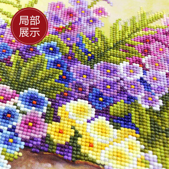 
                                        诗美诗格5D钻石画静候花开插花百合新款客厅卧室十字绣大幅钻石绣魔方钻 静候花开三 55*55厘米闪亮魔方钻                