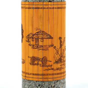 RENHE中华麦饭石双层隔热杯原石一体口杯 礼品杯子 创意  270ML