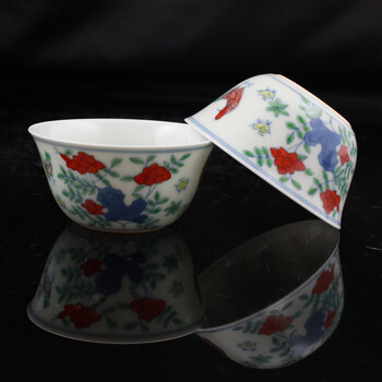 
                                        淘瓷缘陶瓷茶碗景德镇手绘青花斗彩瓷器茶具品茗杯茶杯水杯鸡缸杯瓷杯茶盏纯手工茶盅 生机                