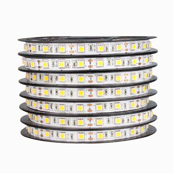 创华星LED灯带12V 超高亮5050贴片LED60珠灯条灯带客厅柜台软灯条 5050-60珠正白 1米