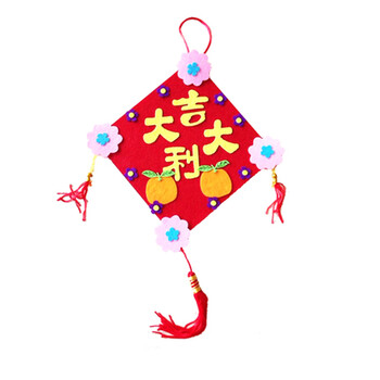 儿童不织布立体贴画粘贴画幼儿-行李牌挂件儿童diy手工制作不织布