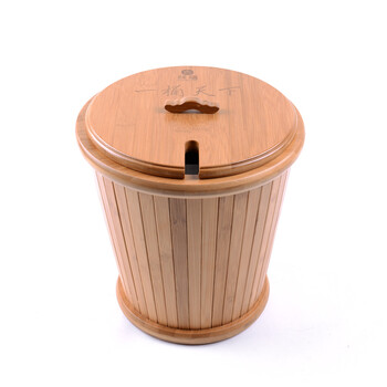 
                                        祥福 茶水桶 孟宗竹制茶渣蓄水桶排水桶 配塑料内胆 功夫茶具配件用品用具 竹制茶桶 一桶天下                