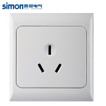 simon西蒙开关插座61系列16a三孔插座j60436空调插座雅白色86型开关