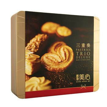 香港美心零食饼干曲奇休闲饼干 三重奏礼盒331g_ 7折现价176元