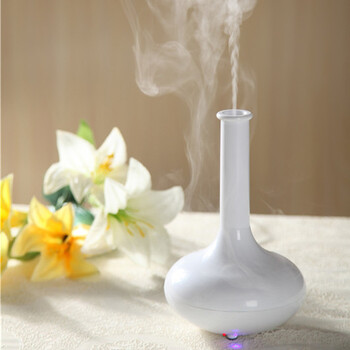 
                                        GXDiffuser 香薰灯精油灯 插电加湿器 香薰炉 超声波香薰机 花瓶款 浅蓝色                