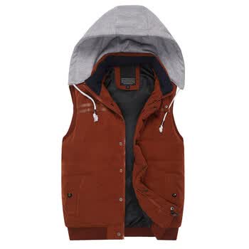 秋冬 男士<em>马甲</em> 连帽针织<em>棉马甲 青少年</em> 舒适 保