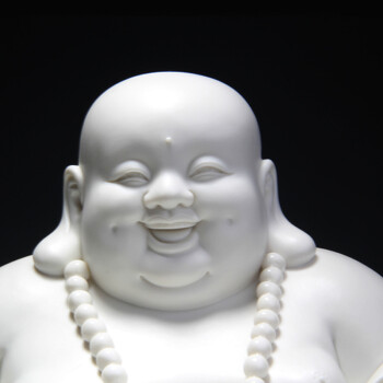 
                                        力峰 德化陶瓷高白弥勒佛 布袋佛哈哈佛工艺品礼品结婚开业公司办公室会所客厅家居装饰品摆件                