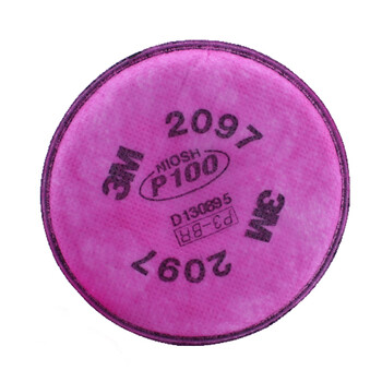 3M 2097 过滤棉 防有机蒸气异味颗粒物滤棉 防尘 防护面具滤片 P100 2097滤棉(10包)