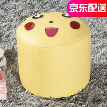 快朵小屋 椅子卡通皮蹲凳 实木宝宝凳子客厅小凳子 创意动物表情凳子