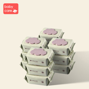 babycare婴儿湿巾新生儿湿纸巾宝宝手口多用 厚湿巾套装 80抽-12包
