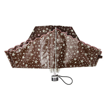 
                                        Adima梦幻星空太阳伞晴雨伞三折伞雨伞女防晒伞遮阳伞 se091310-1a咖啡色                