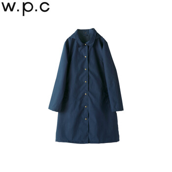 日本w.p.c清新帅气可爱风衣式时尚雨衣-A字款R-1033/S-L均码胸围102cm 深蓝色