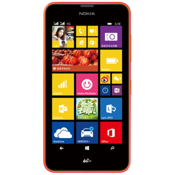 诺基亚（NOKIA） Lumia 638 4G手机 （橙色） TD-LTE/TD-SCDMA/GSM
