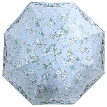 上海故事遮阳伞雨伞女款黑胶太阳伞超强防紫外线晴雨伞278001 278001蓝色