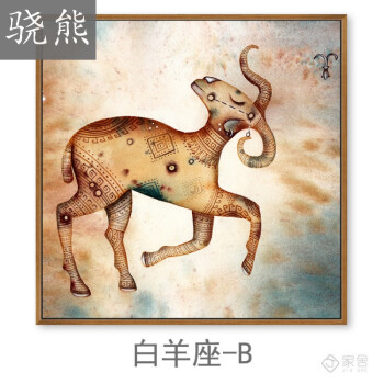 十二星座装饰画客厅玄关画卧室美式挂画沙发背景墙装饰画简欧大气