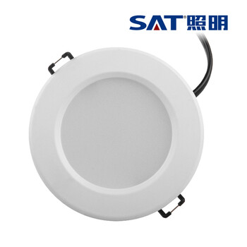 SAT照明尚非筒灯LED天花灯护眼射灯3/4/5/6/7/8/10W 一体化天花灯 暖黄光 银色 10W