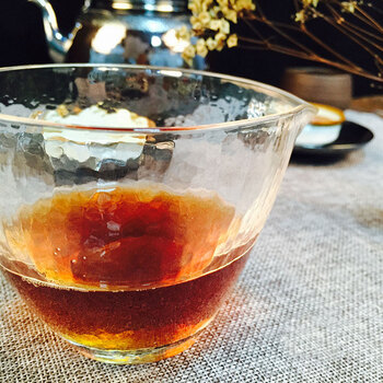 日本进口纯手工锤目纹水晶玻璃公道杯 茶道零配品茗杯玻璃茶海 进口玻璃杯