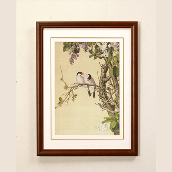 
                                        中国风中式复古卧室有框画现代装饰画客厅玄关挂画书房壁画古典 CU-0258H 62*49                