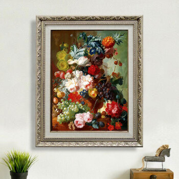 
                                        乐逸欧美式客厅装饰画餐厅挂画玄关壁画花卉 古典卉FGC款51x61cm                