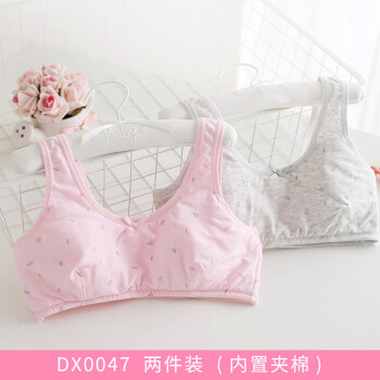 时尚青春期少女发育文胸小背心女学生14岁初中生棉吊带女生内衣薄款 b