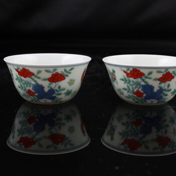 
                                        淘瓷缘陶瓷茶碗景德镇手绘青花斗彩瓷器茶具品茗杯茶杯水杯鸡缸杯瓷杯茶盏纯手工茶盅 生机                