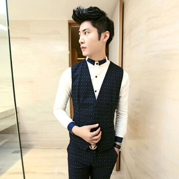 兰菁LAN 韩版<em>修身小西装马甲 男</em>2014新款英伦