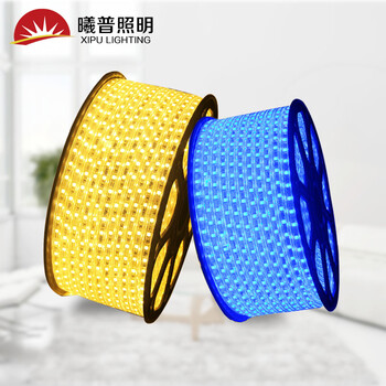 
                                                            曦普照明 曦普led灯带灯条led5050贴片高亮客厅餐厅卧吊顶暗藏户外防水220V双排 5050-60珠 RGB单色渐变闪烁变光款 其他                