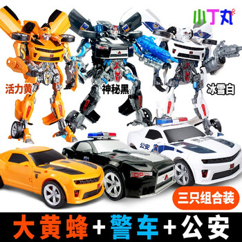 遥控/电动 遥控飞机 bnoeo 酷炫变形金刚5大黄蜂警车声光大号汽车机器