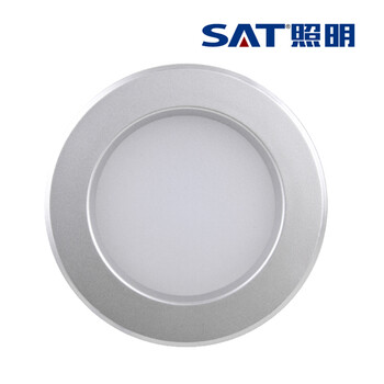 SAT照明尚非筒灯LED天花灯护眼射灯3/4/5/6/7/8/10W 一体化天花灯 暖黄光 银色 10W