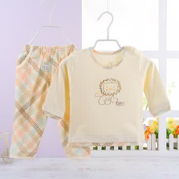 衣服夏季男女宝宝纯棉长袖套装<em>内衣裤睡衣超薄</em>