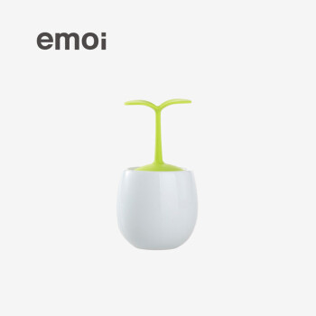 emoi 创意树苗漂浮茶漏 陶瓷不锈钢茶隔茶叶过滤器 日式良品简约基本生活无印北欧风格 绿色+白色