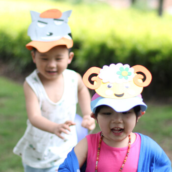 仕彩 EVA儿童卡通立体帽子带松紧儿童成人皆可带幼儿园表演道具 天鹅