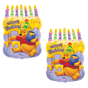 孩派/维尼熊蛋糕铝箔气球/party用品/宝宝派对装饰/大号