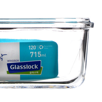 三光云彩 glasslock韩国钢化玻璃保鲜盒饭盒微波加热便当盒 2件套装配保温包 GL12-A/715ml*2