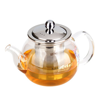 金灶( KAMJOVE)A-07茶壶玻璃过滤泡茶壶不锈钢内胆飘逸杯煮茶壶600ml