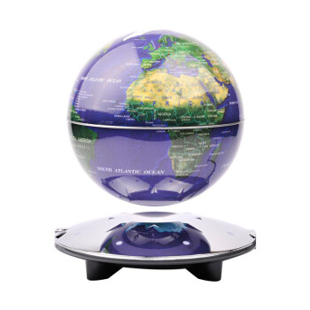 LED灯发光磁悬浮地球仪 办公室摆件居家装饰 6寸地球仪 蓝色