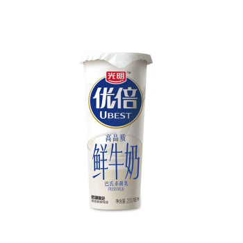 光明 随心订 新鲜杯优倍200ml 鲜牛奶纯牛奶 杯装早餐