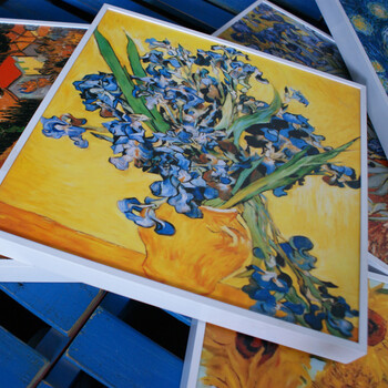 
                                                                                稀颜 欧式客厅有框画 现代简约装饰画 餐厅壁画 挂画 梵高7件套 白色框                